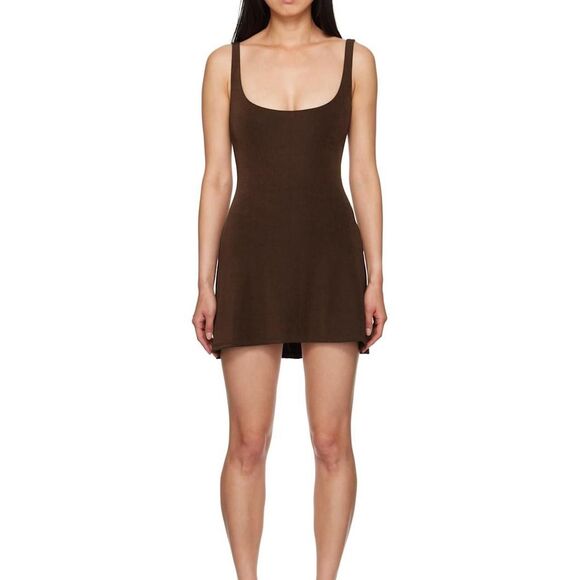 Mirror Palais Brown Lady Di A Line Minidress - Picture 1 of 5